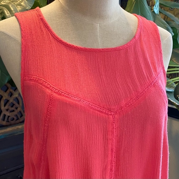 Altar’d State Coral Scallop Crochet Lace peasant tank top. - Picture 9 of 11